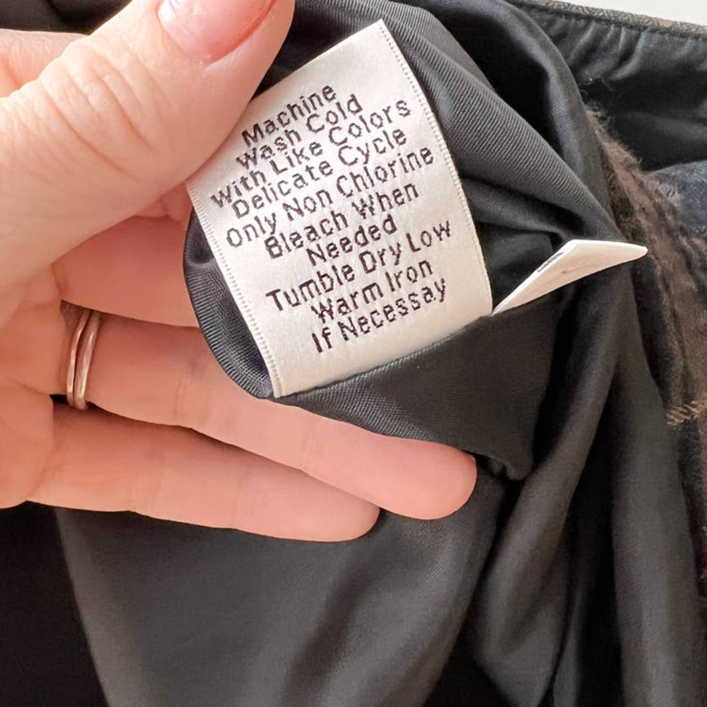 CABI Women's Vintage Brown/Black Plaid Seer Sucker Fit-n-Flare Skirt size 4 - Picture 8 of 8